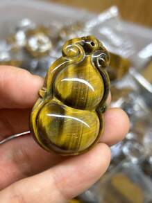 1pic Natural Tiger Eye Calabash Crystal Pendant,Birthday Gifts, New Year's Gifts, Christmas Gifts, Valentine's Day Gifts