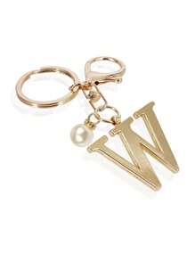 这款高级优雅的金色字母钥匙扣，A-Z 3D字母吊坠，时尚合金材质，饰以珍珠，可作包包、背包、汽车钥匙链，是女士的完美配饰，也是情侣的绝佳礼物。经典简约的钥匙扣，既可作装饰品，也可作包包配饰，适合赠送给朋友、家人、情侣、女友，也是一份重要的礼物和节日纪念品。 - 金色 - 查看 27