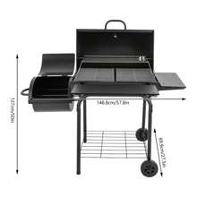 YUNRUX Portable Charcoal Grill BBQ Grill Stand Grill Folding Grill Camping Grill Black - Black - View 2