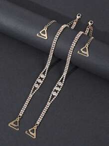 1 Pair Women Adjustable Replaceable Undergarment Shoulder Straps Accessories, Rhinestone Slip Proof Strap, For Rave