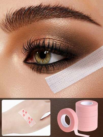 12pcs Of Eye Shadow Tape, Eye Shadow Eyeliner Auxiliary Tools, Eye Makeup Auxiliary Tools, Eye Makeup Completion Stickers, Eye Makeup Protection Tape Stickers, Professional Eyelash Tape, Adhesive Fabric Eyelash Tape, Breathable Microporous Fabric Tape For Eyelash Extension, Eyelash Lifting Tape, Breathable Hypoallergenic Eyelash Isolation Eye Patch.