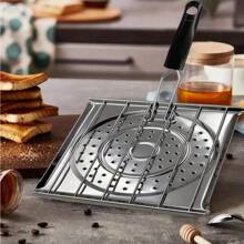 1 Piece Stainless Steel Stove Top Toaster With Foldable Handle Toaster Grill
