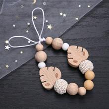 1pc Wooden Leaf Pendant Decor Hanging Rope, For Bag Charms, Bracelet, Keychain Lanyard Making - Multicolor - View 17