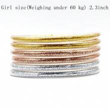 6pcs Mixed Metal Color Jelly Bangle Beacelet - 3 Colors, 6 Pieces - View 4