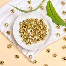100/50Pcs/Lot 6mm/8mm/10mm Golden Nickel Color Christmas Jingle Bells Pendant DIY Mini Bell For Xmas Earrings Decoration - 金色 - 查看 6