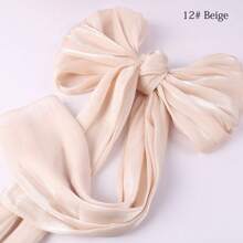 1件纯色闪光雪纺头巾，女士连衣裙适用