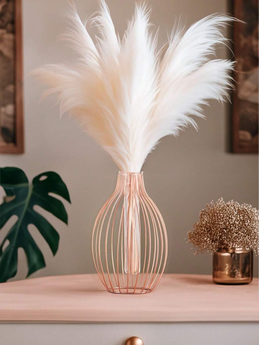 1 Bình hoa dây kim loại rèn thủ công - Hình cầu hở hình học tối giản hiện đại, Đồ trang trí để bàn thủ công để cắm hoa, Trang trí tiệc cưới/nhà/văn phòng, Bình trang trí theo phong cách trang trại mộc mạc phù hợp với mọi mùa, Trang trí tiệc cưới, Đồ trang trí ở giữa, Trang trí bàn, Tiệc