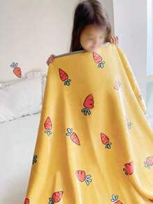 1pc Printed Flannel Soft & Cozy Baby Blanket, Anti-Static Newborn Toddler Nap Plush Throw Wrap - Multicolor - View 11