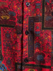 Men's Casual Patchwork Print Short Sleeve Shirt