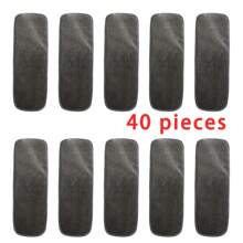 5/10/15/20片装多层竹炭可重复使用尿布垫，灰色和白色三层超柔软竹纤维，去除异味，天然材料，柔软亲肤，吸水，易于清洁，是圣诞节、感恩节、复活节、新年的绝佳礼物 - 深灰色 - 查看 15