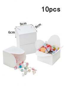 10pcs/20pcs/30pcs Paper Cupcake Boxes, Single Cupcake Containers, Portable Cupcake Stands, Suitable For Bakeries, Weddings, Parties, Gifts