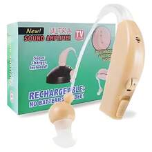 Aparato Auditivo Recargable Para Sordera Amplificador Sonido - Caqui - Ver 1