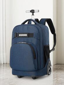 High Quality Multi-Function Rolling Backpack, With Retractable Handle, Large Capacity, Multi-Compartment Design, Quiet Wheels, Oxford Cloth Material, Suitable For Business Travel And Daily Use - Multicolor - View 11