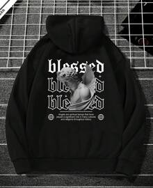 Unisex Blesse Angel Streetwear Respect  Sweatshirt - 黑色 - 查看 1