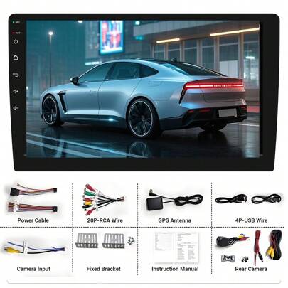 Haudio 9" 2+64G Android 13 Double 2 Din Car Radio Stereo Autoradio Touch Screen Car Player Support Mirror-Link Rear View Camera Car GPS System Bluetooth Head Unit Hands Free Call/FM/Steering Wheel Control/USB/WIFI/Aux
