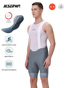 HISERWA [HISERWA] Men's Professional Cycling Bib Shorts, Featuring Italian Elastic Interface Chamois Pad Supporting Over 7 Hours Of Long-Distance Cycling, High-Quality Cycling Shorts For Mountain Biking And Road Cycling