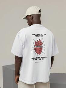 Unisex Oversized Gospel T-Shirt 100% Cotton – Christian Print | Faith, God, Jesus, Bible Verses | Evangelical Fashion, Christian Streetwear, Praise And Worship | Clothing For Services And Events | Perfect Gift For Christians - 白色 - 查看 1