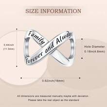 PARCOM 1 pieza Conjunto de joyas de moda con diseño de infinito enchapado en plata, adecuado como regalo de cumpleaños, festividad o joyería perfecta