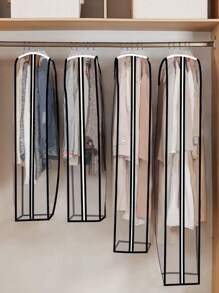 Full Coverage Breathable Garment Storage Bag, Wardrobe Suit/Dress/Down Jacket/Coat Dust Cover Protector - Clear - View 12