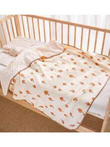 بطانية ناعمة ومريحة ذات نمط دب كرتوني للأطفال للأربع فصول, بطانية كبيرة مبطنة للأطفال لحمايتهم من تكييف الهواء أثناء القيلولة, لحاف صغير للحماية من البرد لمكاتب البالغين, رداء حماية من الرياح للسيارة