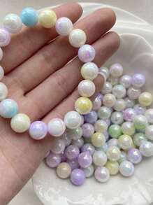 100/50/25 hạt Acrylic hình nàng tiên cá nhiều màu 6-10mm dùng làm đồ trang sức DIY, vòng tay, vòng cổ, đồ thủ công - Màu hỗn hợp/8mm - Xem 5