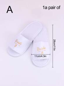 1PC Disposable Slippers Bride Bridesmaids Wedding Studio Hotel Wedding Party Slippers, Wedding Party Accessories Travel Accessories,Wedding Items,Bridesmaid Gifts