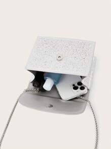 闪亮、闪耀、迷人、优雅、精致、安静的奢华晚宴包，适合派对、婚礼、舞会、晚宴/宴会，与婚纱、礼服、舞会礼服、生日礼服搭配，与女士派对礼服完美搭配 - 銀色 - 查看 7