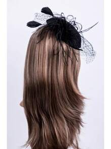 Pillbox Fascinator Hat With Veil For Tea Party Or Cocktail - B-red - View 2