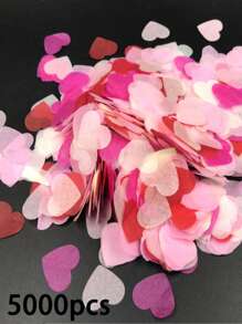 1000/5000/10000 piezas de Confeti con forma de corazón, aplicable a decoración de despedida de soltera, decoraciones de boda, decoraciones de compromiso, decoración de mesa de boda, artículos de boda, decoraciones de fiesta, decoraciones de fiesta de compromiso, confeti con forma de corazón para favores de fiesta de San Valentín y Boda, relleno de globos para celebración DIY, confeti, decoración de fiesta de boda, decoración de habitación nupcial