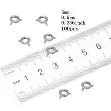 10 件/50 件/100 件不锈钢圆形弹簧扣连接器，适用于 DIY 珠宝制作手链、项链、脚链