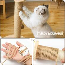 20/50M DIY Cat Natural Sisal Rope For Scratching Post Tree Replacement, Hemp Rope For Repairing, Replacement Cat Tree And Tower,Cat Accessories,Cat Sisal Rope For Scratching - Multicolor - View 4