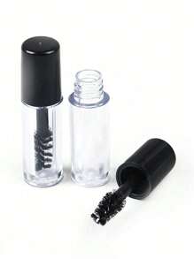 1/5Pcs 3ml Mascara Empty Tube, Injection Molding Transparent, Refillable Diy Cosmetics Reusable Sample Bottles,Clear, Small, Suitable For Travel Cosmetics Dispenser,Makeup,Cheap,Room Decor,Vanity,Travel,Bedroom,Makeup Accessories