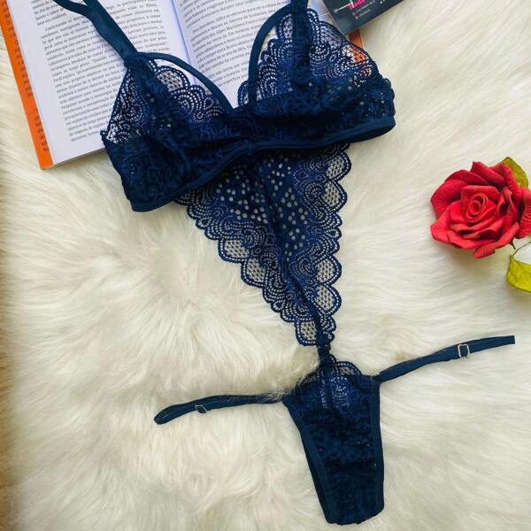 Body de Renda Isa - Lingerie Sensual