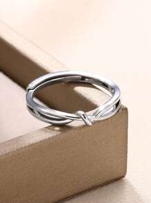 Tiny Bow Knot Eternal Stainless Steel Rings For Women, 18K Gold-Plated & Silver Color Anti Fading Waterproof Charm Ring, Wedding Minimalist Jewelry Beach Vacation Accessories , Memorial Gifts For Mom/Daughter/Best Friends