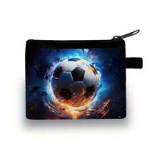 Coin Wallet In Colourful-Red/Blue/Black Festive Astronaut Printed Coin Wallet - Casual Style, Polyester Material - Multicolor - View 10