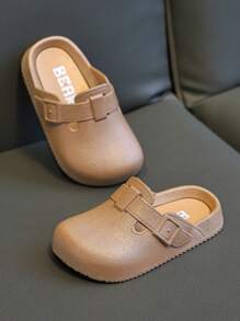 儿童幼儿包趾防踢防撞拖鞋，时尚防滑家居凉鞋，适合男孩和女孩，春夏秋季