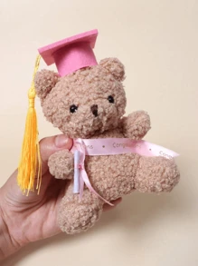 黑色毛绒玩具泰迪熊娃娃迷你毕业熊带毕业帽娃娃 2025 届毕业毛绒熊宽松毕业熊帽和祝贺腰带是毕业礼物、毕业、毛绒玩具、儿童玩具最喜爱的装饰品 - 彩色 - 查看 8