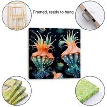 1 Piece Home Decor Wall Framed Canvas Sea Slug Pattern Home Decor Framed Canvas Wall Art Paintings For Living Room - Canvas Framed Print Wall Artworks Bedroom Decoration Office Wall Decor