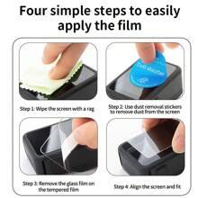 6 件装 Hero 13 钢化玻璃屏幕保护膜适用于 Gopro Hero 13 黑色相机镜头保护膜前液晶显示屏 9H 硬度钢化玻璃膜高清透明超薄防护防刮膜 - For GoPro13 - 查看 5