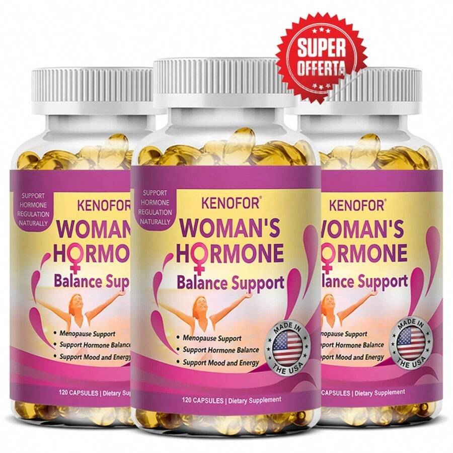 Women's Hormone Balance Support - With Black Cohosh, Mallow, Licorice, Red Clover And More - 120 Softgels - 1瓶 - 查看 1