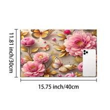 1pc Vintage Floral Pattern Absorbent Coaster, Suitable For Espresso Machines, Sinks, Faucets, Bathroom Cup Holders, Home Decor And Kitchen Accessories - FULSD284 - View 18