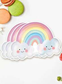 60 件/40 件/20 件，30*30 厘米/11.8*11.8 英寸，一次性彩虹主题派对纸巾，适合各种主题派对和日常使用，增添节日气氛