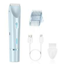 Women's Electric Bikini Trimmer - Rechargeable 2-In-1 Body & Facial Hair Removal Device, IPX7 Waterproof Wet/Dry Use, Dual-Head Hair Trimmer For Face, Underarms, Legs, Grooming Tool