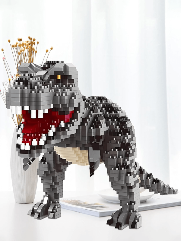 1pc Jurassic Era Dinosaur 1500PCS DIY 3D Assembled Creative & Educational Decompression Building Blocks Model Decor, Ideal Gift For Dinosaur Lovers, Holiday & Birthday