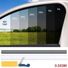 20" X 10FT/20FT Uncut Car Window Tint Film Roll 5-50% VLT Car Home Office Glass - 黑色 - 查看 1