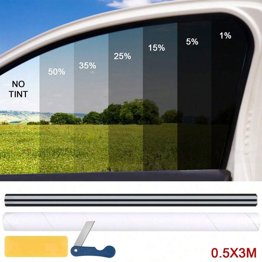 20" X 10FT/20FT Uncut Car Window Tint Film Roll 5-50% VLT Car Home Office Glass - 黑色 - 查看 1