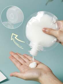 5pcs Portable Transparent Travel Cosmetic Containers, Liquid/Lotion Refillable Containers Home Bathroom Decor Summer - White - View 1