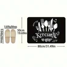 1pc/2pcs/3pcs Black & White Kitchen Mat - Crystal Velvet Material, Anti-Fouling Anti-Slip, Machine Washable, Suitable For Sink, Bedroom, Living Room And Dining Room - Multicolor - View 14