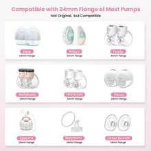 10PCS Flange Sizing Kit 13/15/17/19/21mm For 24mm Flange/Shield Of Most Pumps, Flange Insert For Momcozy/Spectra Breast Pump, Breastfeeding Essential - Clear - View 6
