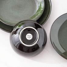 Dinnerware Sets For 4,Handcraft Stoneware Plates And Bowls Sets,Highly Chip And Crack Resistant | Dishwasher & Microwave & Oven Safe Dishes Set,Reactive Glaze Dinnerware- Service For 4 - Dreamy Moonlight-Green - View 6